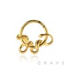316L SURGICAL STEEL SNAKE SEPTUM HINGED SEGMENT HOOP RING